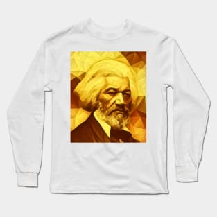 Frederick Douglass Golden Portrait | Frederick Douglass Artwork 10 Long Sleeve T-Shirt